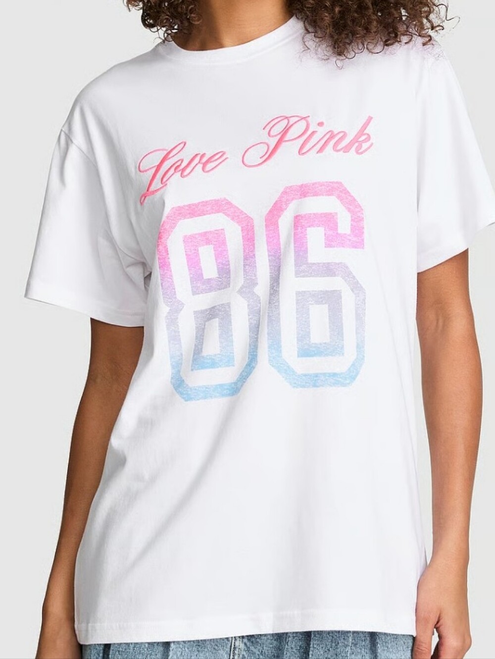 VS Pink Campus Cotton Tee Sz XL